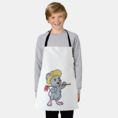 Muis als boer met x en Pet Schort (Gedragen)