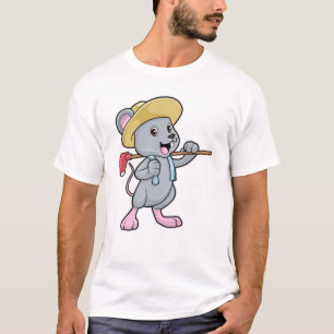 Muis als boer met x en Pet T-shirt