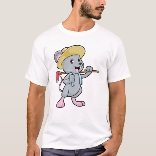 Muis als boer met x en Pet T-shirt (Voorkant)