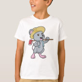 Muis als boer met x en Pet T-shirt (Voorkant)