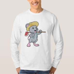 Muis als boer met x en Pet T-shirt
