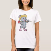 Muis als boer met x en Pet T-shirt (Voorkant)