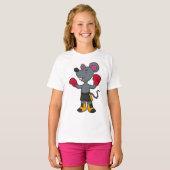 Muis als bokser met boks handschoenen t-shirt (Voorkant volledig)