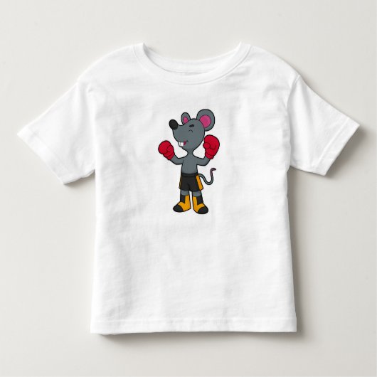 Muis als Boxer met Boxing-handschoenen Kinder Shirts (Voorkant)
