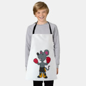 Muis als Boxer met Boxing-handschoenen Schort (Gedragen)