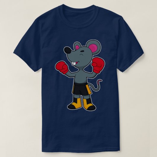 Muis als Boxer met Boxing-handschoenen T-shirt (Design voorkant)