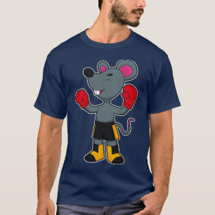 Muis als Boxer met Boxing-handschoenen T-shirt