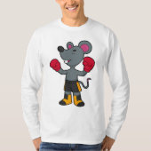 Muis als Boxer met Boxing-handschoenen T-shirt (Voorkant)