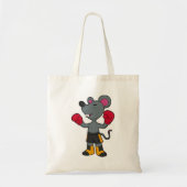 Muis als Boxer met Boxing-handschoenen Tote Bag (Voorkant)
