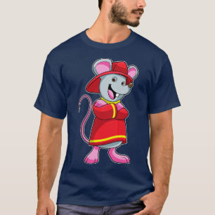 Muis als brandweerman met Helmet T-shirt