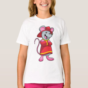 Muis als brandweerman met Helmet T-shirt