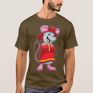 Muis als brandweerman met Helmet T-shirt