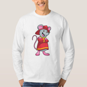 Muis als brandweerman met Helmet T-shirt