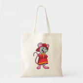Muis als brandweerman met Helmet Tote Bag (Voorkant)