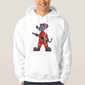 Muis als brandweerman met slang hoodie (Voorkant)