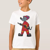 Muis als brandweerman met slang t-shirt (Voorkant)