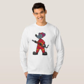 Muis als brandweerman met slang t-shirt (Voorkant volledig)