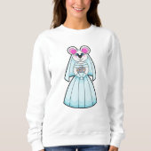 Muis als bride met bloemen trui (Voorkant)