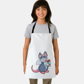 Muis als bruid met sluier & geschenk.PNG Schort (Insitu)