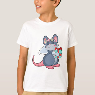Muis als bruid met sluier & geschenk.PNG T-shirt