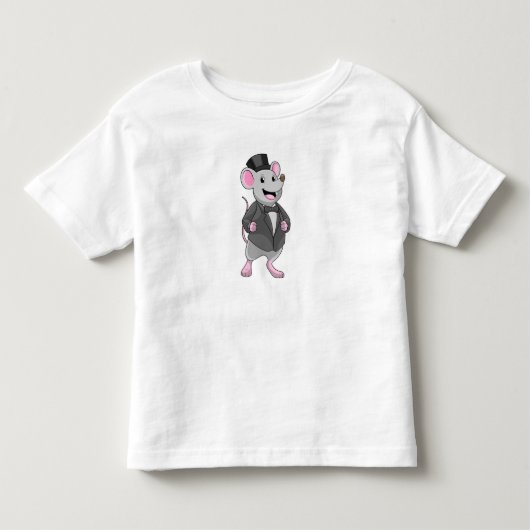 Muis als bruidegom met lint kinder shirts (Voorkant)