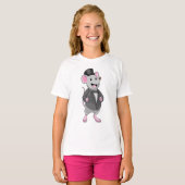 Muis als bruidegom met lint t-shirt (Voorkant volledig)
