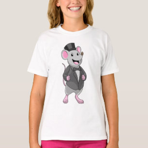 Muis als bruidegom met lint t-shirt