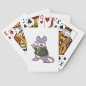 Muis als bruidegom met pak pokerkaarten (Achterkant)