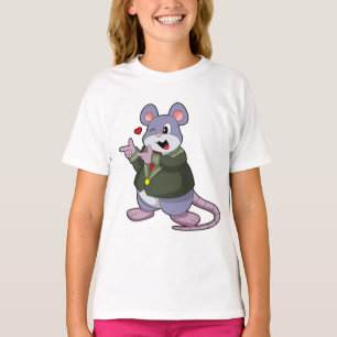 Muis als bruidegom met pak t-shirt