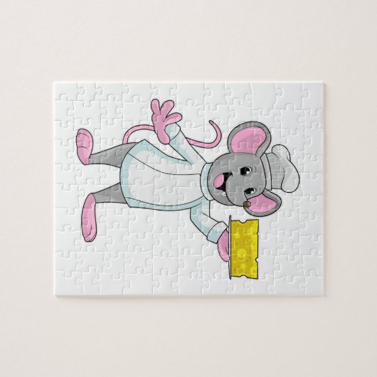 Muis als Cook met kaas Legpuzzel (Horizontaal)