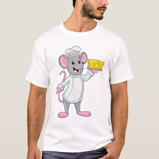 Muis als Cook met kaas T-shirt (Voorkant)