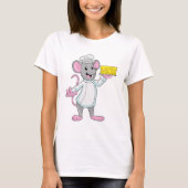 Muis als Cook met kaas T-shirt (Voorkant)