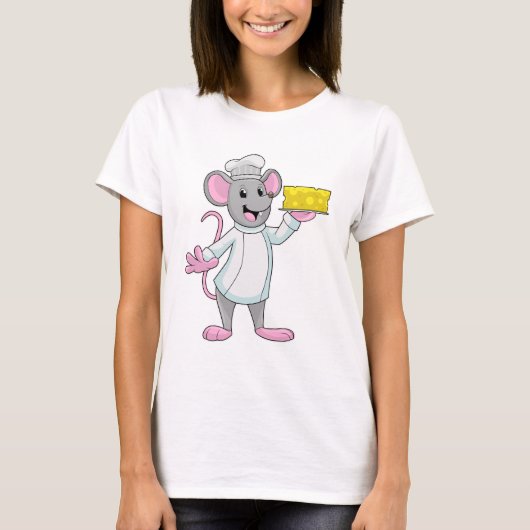 Muis als Cook met kaas T-shirt (Voorkant)