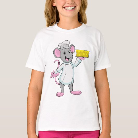 Muis als Cook met kaas T-shirt (Voorkant)