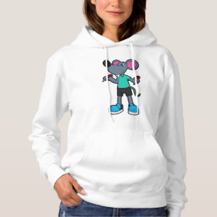 Muis als Dart-speler met kunst Hoodie