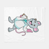 Muis als Doctor met de mantel van de dokter Fleece Deken (Voorkant (Horizontaal))
