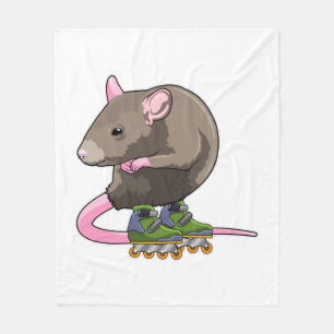 Muis als gealigneerd skater met gealigneerde schaa fleece deken