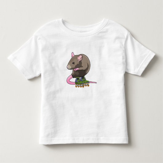 Muis als gealigneerd skater met gealigneerde schaa kinder shirts (Voorkant)