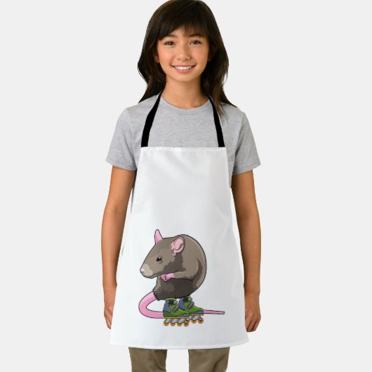 Muis als gealigneerd skater met gealigneerde schaa schort (Insitu)