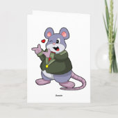 Muis als Groom met Suit Kaart (Achterkant)