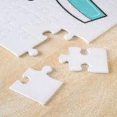 Muis als hairdresser met schaar en kam legpuzzel (Zijkant)