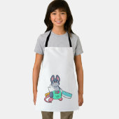 Muis als hairdresser met schaar en kam schort (Insitu)