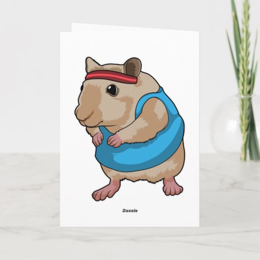 Muis als hardloper met hoofdband kaart (Achterkant)