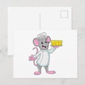 Muis als kok met kaas briefkaart (Voorkant / Achterkant)