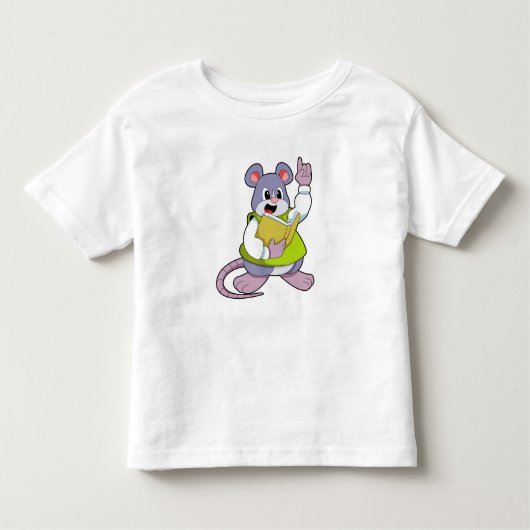 Muis als leraar met boek kinder shirts (Voorkant)