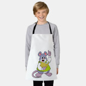 Muis als leraar met boek schort (Gedragen)