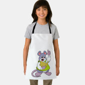 Muis als leraar met boek schort (Insitu)