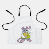 Muis als leraar met boek schort (Voorkant)