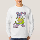 Muis als leraar met boek t-shirt (Voorkant)