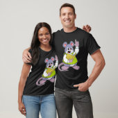 Muis als leraar met boek t-shirt (Unisex)